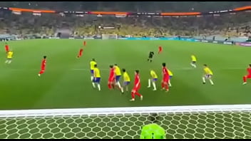 Brazil drilling South Korea’s tight ass from behind without mercy