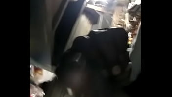 Tamil Nadu shopkeeper getting off behind the counter