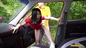Sizzling Asian beauty goes down on my throbbing rod until it’s scorching hot — Fake Driving Academy