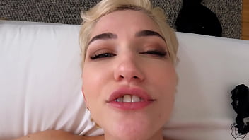 All Natural Blonde Skye Blue with Massive Tits Taking a Monster Cock