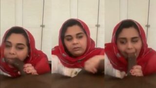 Bangladeshi hijabi beauty’s deep-throat delight