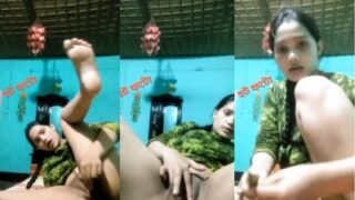 Busty Bengali babe rides a thick brinjal deep into her dripping wet pussy
