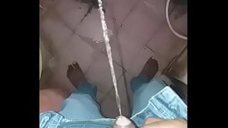Thick Desi dick unleashing a hot, steamy stream