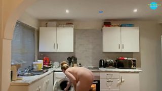 Naughty Teen Maid Strips Down for a Dirty Job