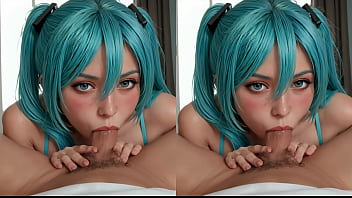 Virtual Reality Hatsune Miku: AI-Crafted 3D Cosplay Fantasy