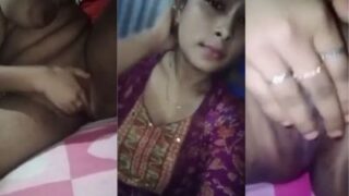 Busty Bangladeshi babe bares her big tits in a steamy nude clip