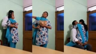 Desk-bound Desires: A South Indian Duo’s Steamy Cabin Encounter