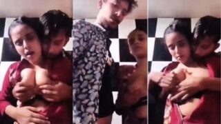 On-screen titty play: TikTok star gropes girlfriend’s luscious breasts for the camera