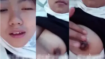 Siswi SMA Berjilbab Putih Menggoda di OmeTV
