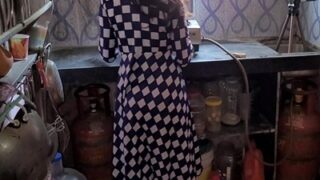 Sultry housewife seduces her brother-in-law for a steamy kitchen rendezvous