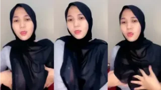 Tante Berjilbab Hitam Menggoda dengan Gaun Transparan yang Membangkitkan Nafsu