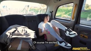 Naughty French Co-ed Hops in a Fake Cab and Pays the Driver with Her Body for a Wild Ride