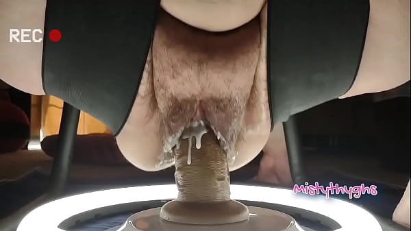 BBW Mistythyghs SEX CHAIR Compilation: CREAMY CUNT MASSAGE