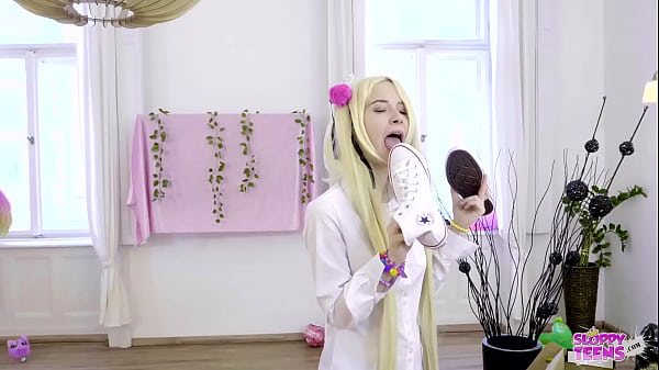 Sultry Blonde Cosplayer Licks Shoes and Takes a Rough Anal Pounding