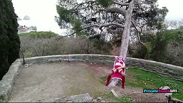 Plump Russian cosplayer gets railed outside and creams hard
