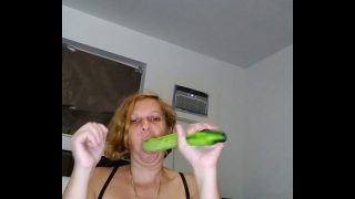 Double-Stuffed Ass with Cucumber