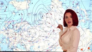 Live News Anchor Gets Double Creampie During On-Air Forecast