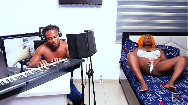 Ebony Babe Gets Pounded in the Sound Booth