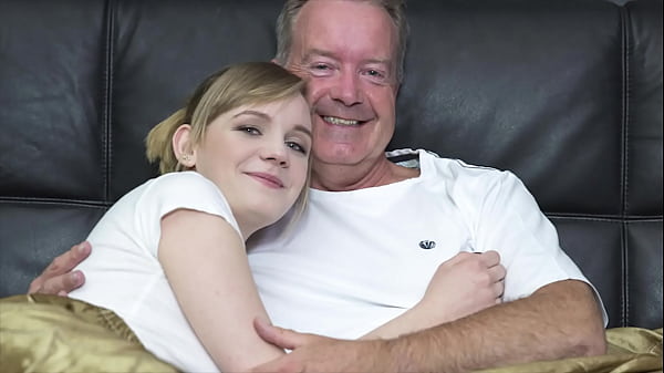 Busty Blonde Bends Over for Grandpa’s Massive Cock