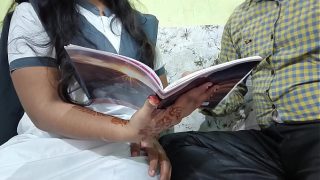 The tutor used his position to seduce the girl, promising extra help while giving her pussy the thorough attention it craved in a steamy Hindi voice session.