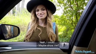Nicole Rae’s big tits and big dick hitchhiker get a public blowjob from an undercover agent