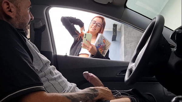 Risky public street masturbation for a hot girl outside!