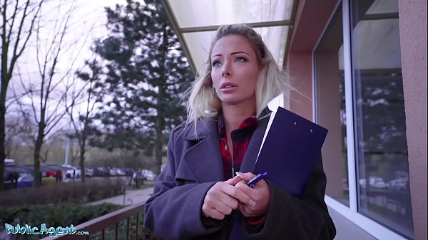 Blonde bush savior Isabelle Deltore takes one for the team as a public agent