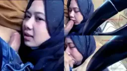 Jilbab Seksi Heboh Ngentot di Mobil