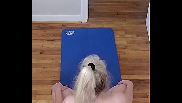 Sweat-Drenched MILF Strips for Sultry Solo Yoga Session