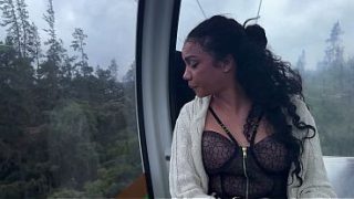 Riding the Rails with a Curvy Latina Beauty