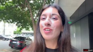Drenched in Cum and Strutting the Streets: Begging for a Facial in Public