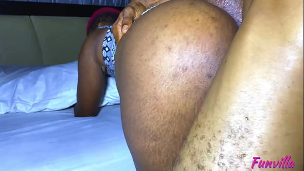Bending over the sweet maid in her frilly dress
