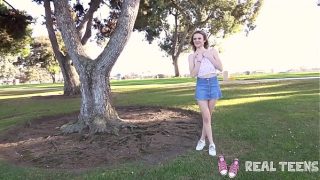 Fresh Young Thing Addee Exposes Herself and Pleasures in Public
