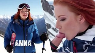 Anna’s daring mountain mouthful leaves onlookers breathless at the slopes.