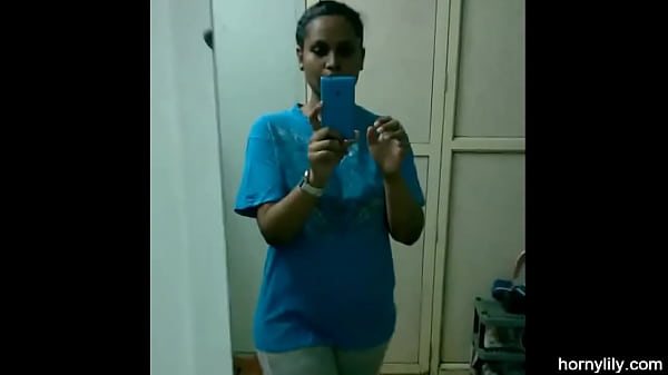 Tamil Indian Maid with Huge Tits Gets Horny in Bathroom, Changes Bra and Panty, Fingers Her Wet Pussy