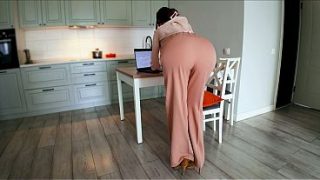 Caught in the Act: Stepmom’s Workday Interrupted by Step Son’s Unruly Arousal