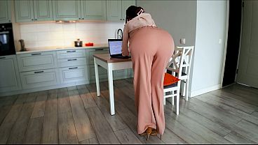 Caught in the Act: Stepmom’s Workday Interrupted by Step Son’s Unruly Arousal