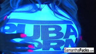 Samantha Saint’s Glowing Solo Ecstasy Under Black Light