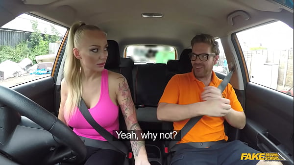 Inked MILF with Voluptuous Curves Craves Aggressive Driving Lessons