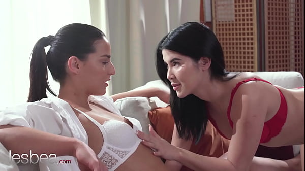 Sultry Lingerie Seduction: A Sapphic Encounter of Intimate Passion