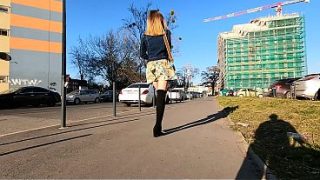 Innocent Temptation: A Shy Girl’s Risky Public Upskirt Debut