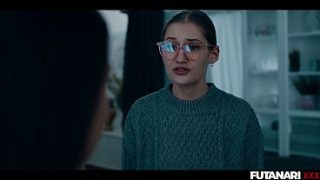 Futa Stepsister Seduces Nerdy Blonde with a Sensual Creampie