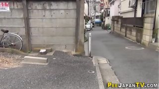 Asian babe lets it all out, wet and wild