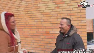 Deutsche rothaarige BBW Milf Nachbarin angemacht und durchgenommen