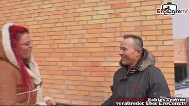 Deutsche rothaarige BBW Milf Nachbarin angemacht und durchgenommen