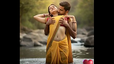 Sizzling Desi Bhabhi’s Intimate Chest Embrace with Devar