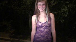 Innocent Blonde Alexis Crystal’s Debut Public Orgy
