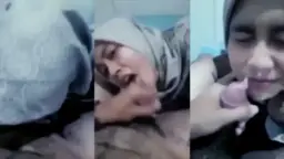Pipi Merah Dihajar Crot Sampai Basah—Cewek Hijab Nahan Malu