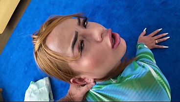 Watch this tiny Latina MILF lose control with loud, intense orgasms – up close POV