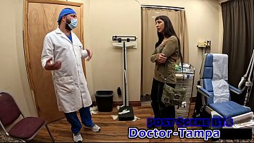 Watch Dr Tampa slide into Selena Sativa’s tight, virgin pussy for her first dirty gyno exam